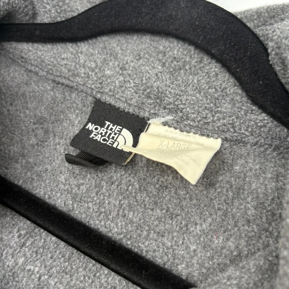 The North Face Mens Size XL Gray Full Zip Fleece Jacket Pit Zips